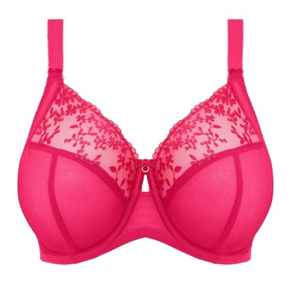 Elomi Vibrant Pink Embroidered ZARLA Bra With Underwire